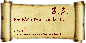 Bogdánffy Paméla névjegykártya